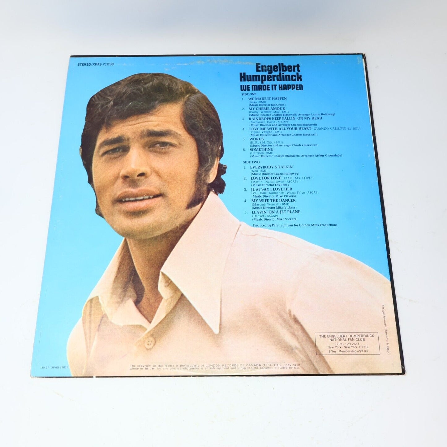 Engelbert Humperdinck We Made It Happen LP Record Vinyl XPAS 71038 Canada Parrot