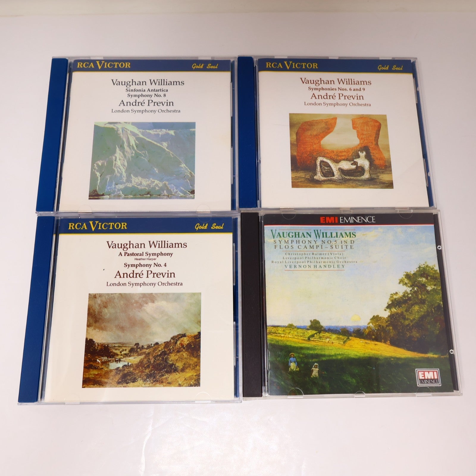Ralph Vaughan Williams 7 CDs Lot Symphony #4-5-6 8-9/Sinfonia Antartica