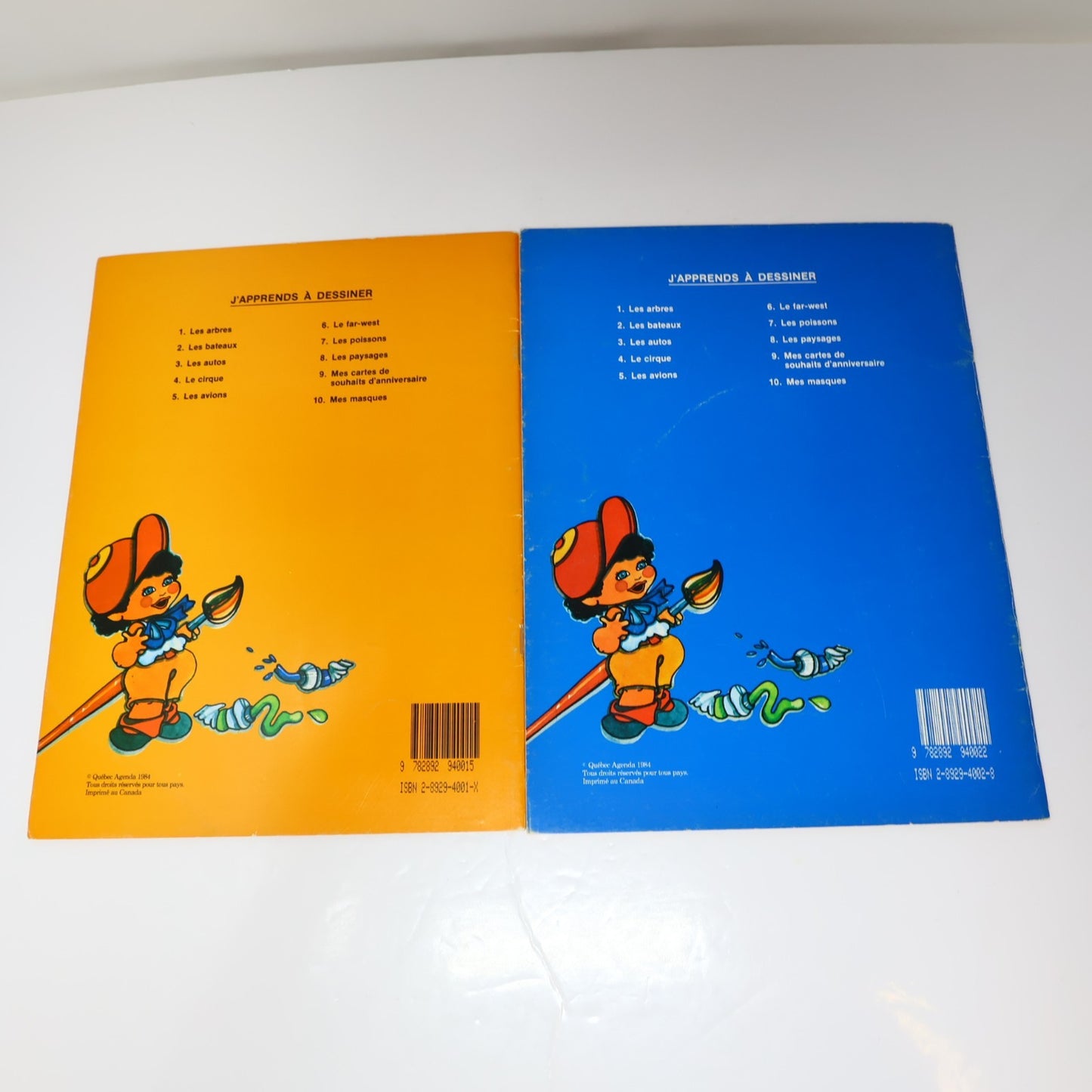 J'Apprends à Dessiner #1-10 Lot 10 Livres à Colorier Québec Agenda Complète 1984