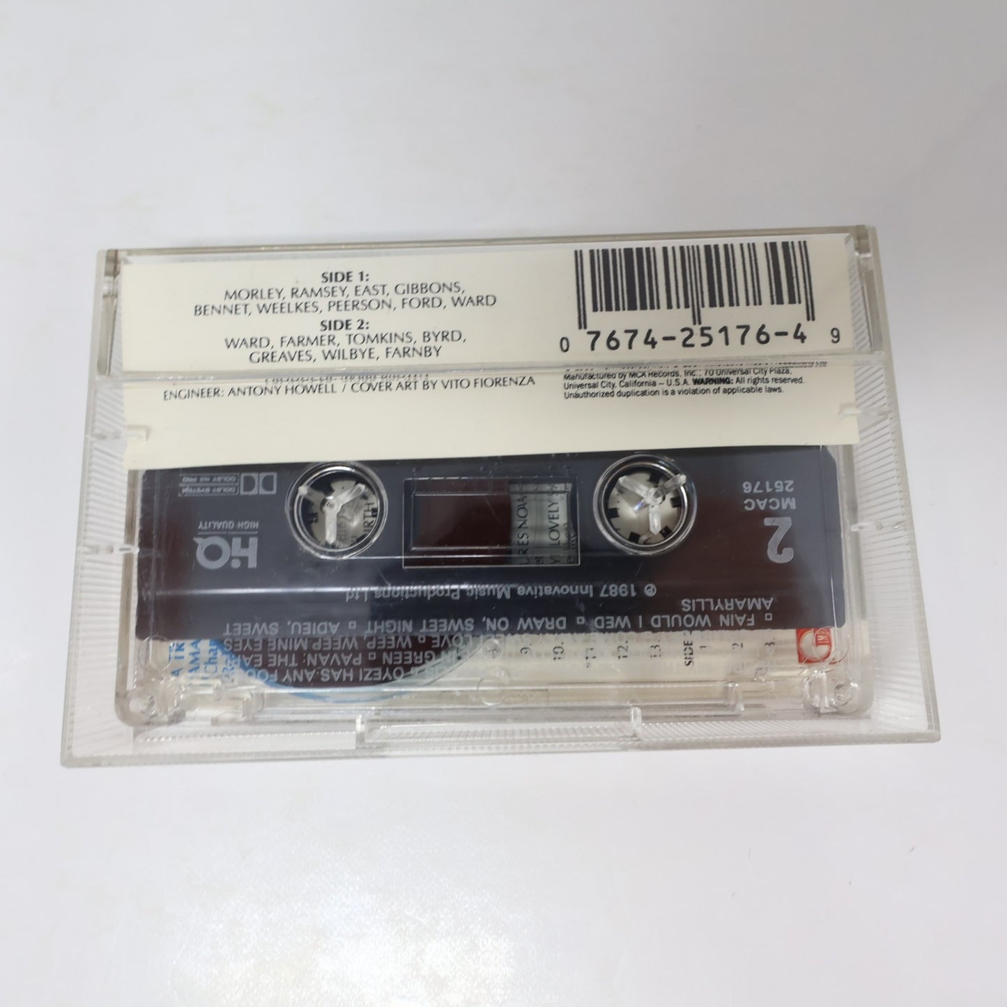 A Treasury Of English Madrigals Cassette Amaryllis Consort/Brett/Aldwinckle 1988