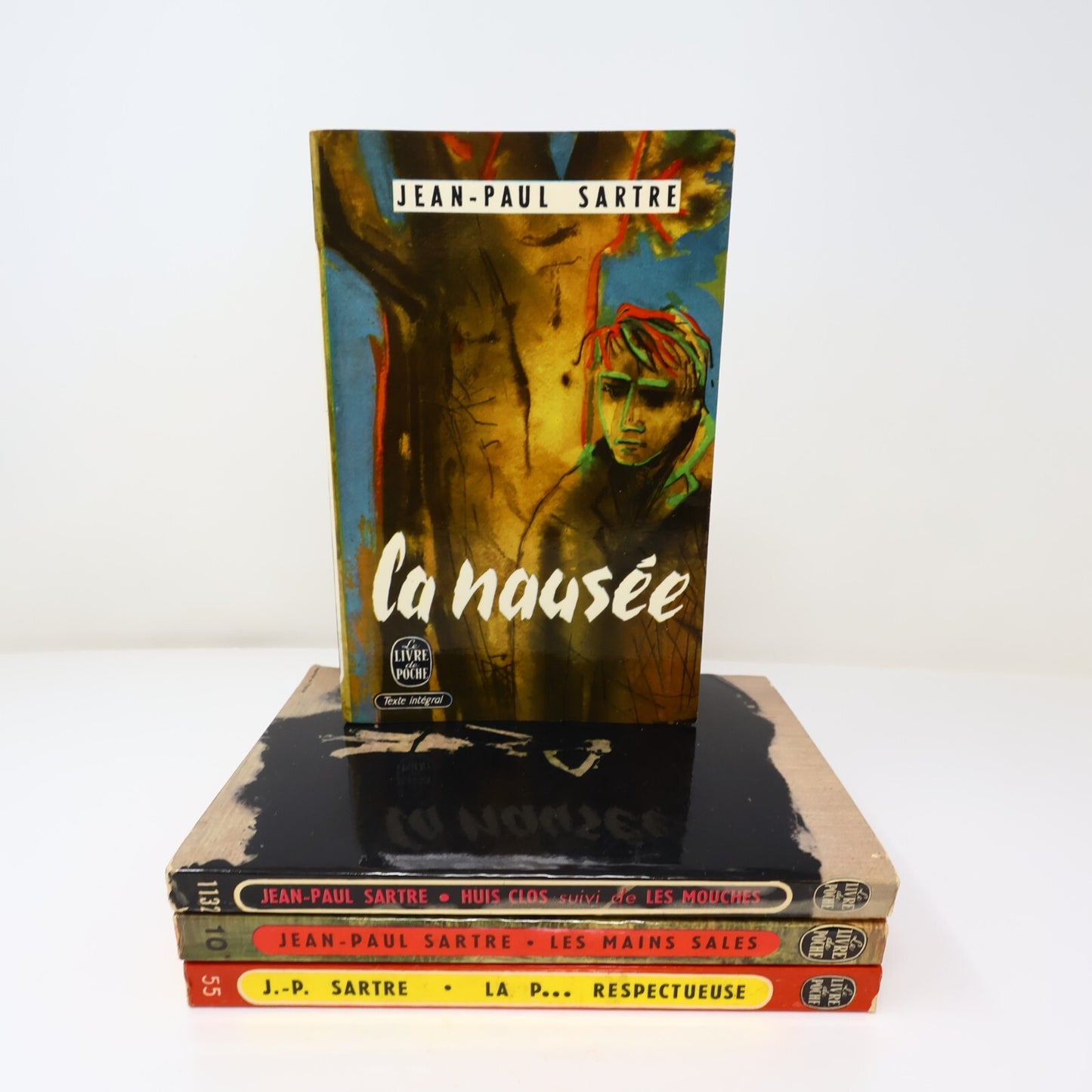 Jean-Paul Sartre Lot 4 Livres Poche La Nausée/Huis Clos/Mains Sales Roman French
