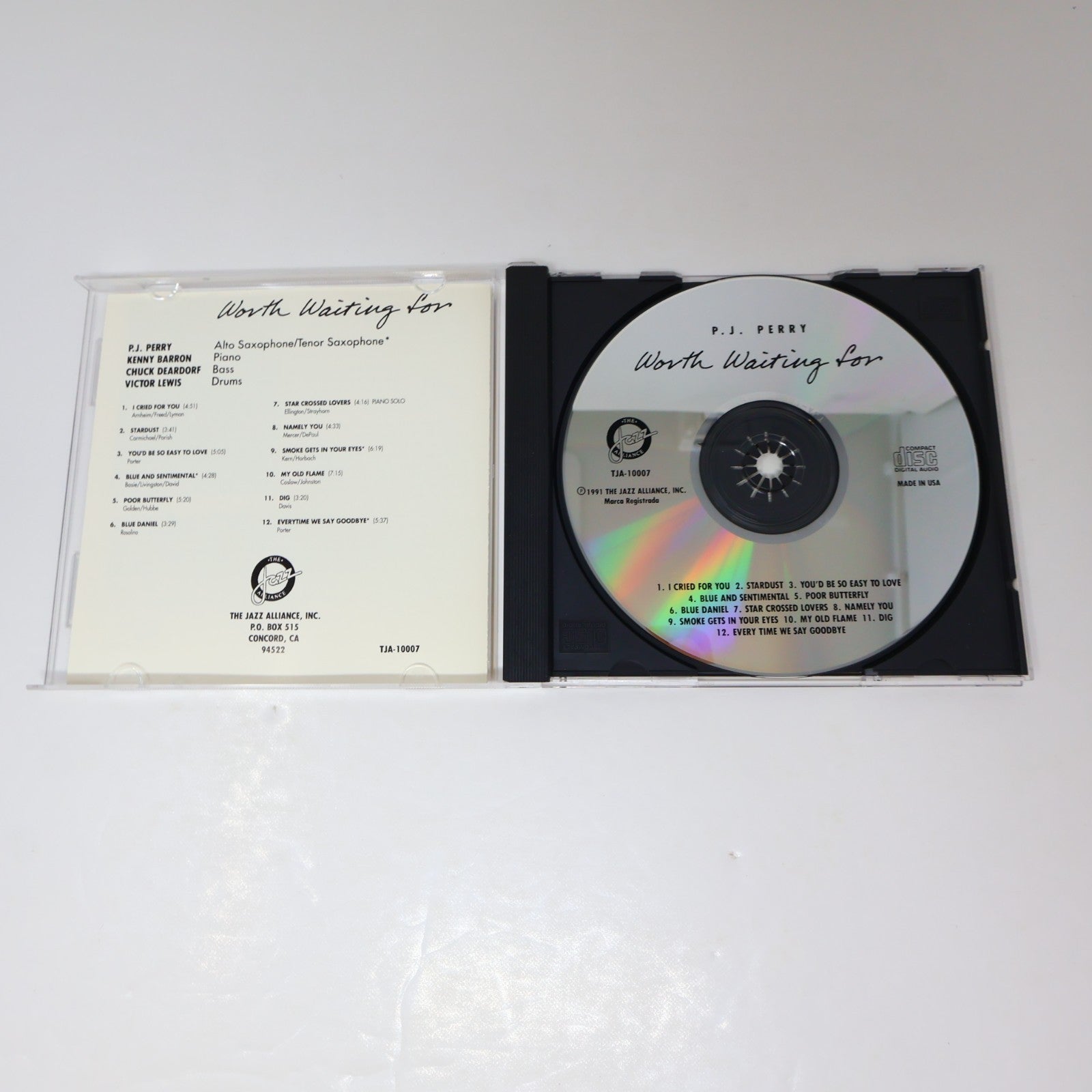 Worth Waiting For P.J. Perry CD Jazz Alliance 1991 Bop TJA-10007 90s