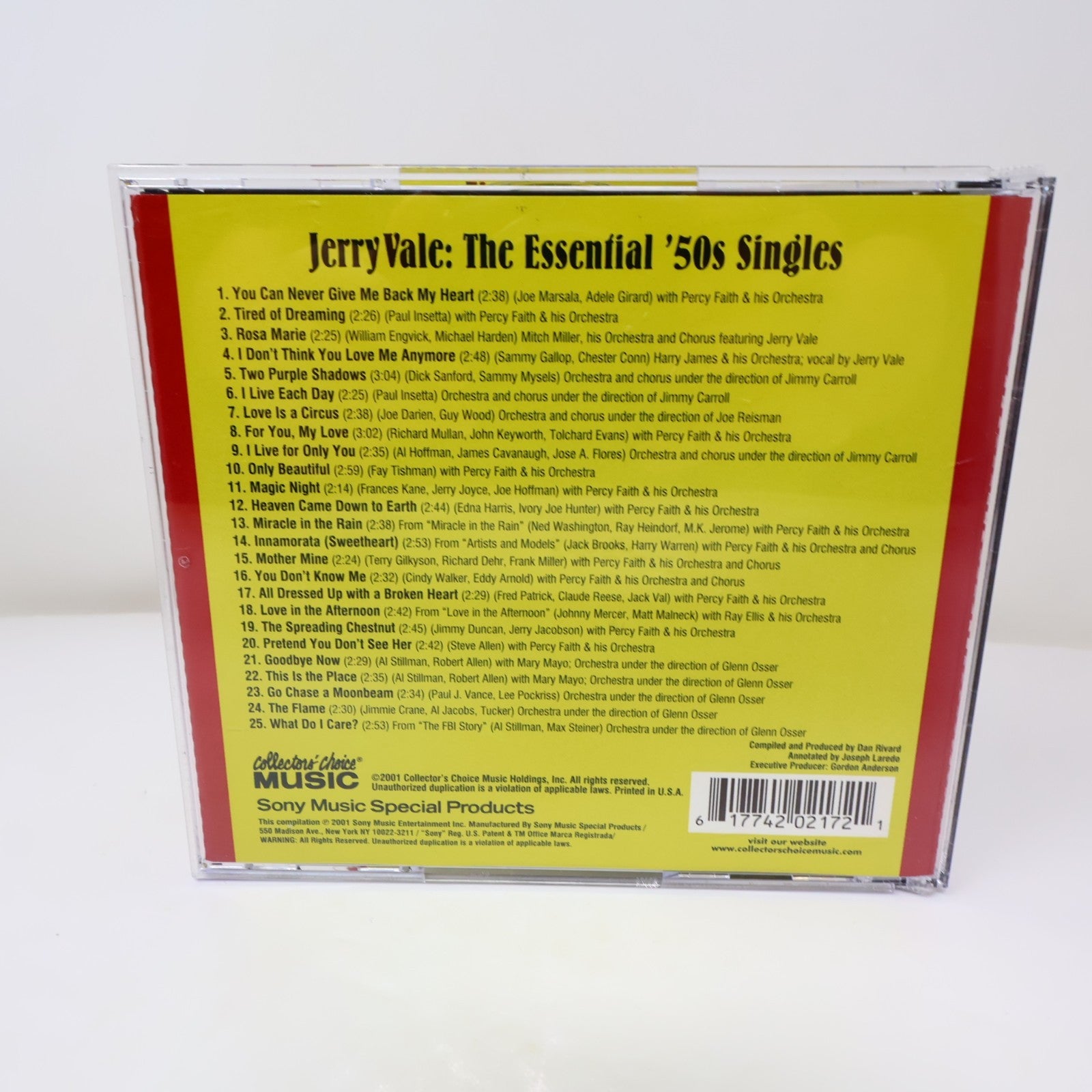 The Essential '50s Singles CD Jerry Vale Collector's Choice Music 2001 Pop