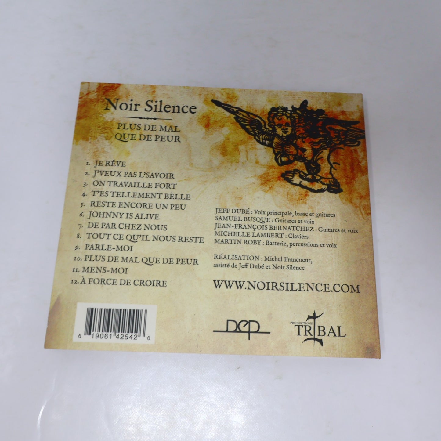 Noir Silence Plus de Mal que de Peur CD Je Rêve/J'Veux pas l'Savoir/Mens-Moi