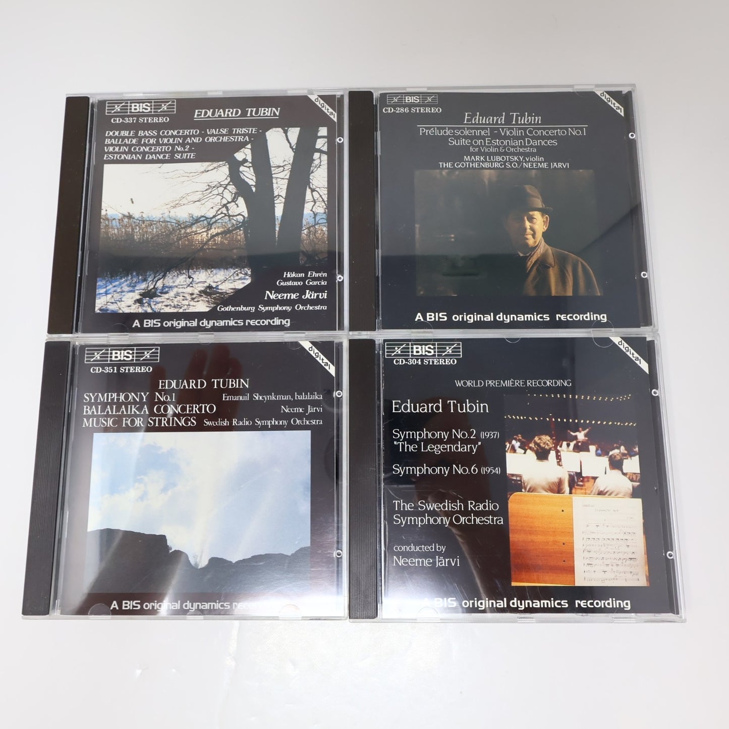 Eduard Tubin 10 CD Lot BIS Complete Violin-Viola-Piano/Symphonies #1-10 N. Järvi