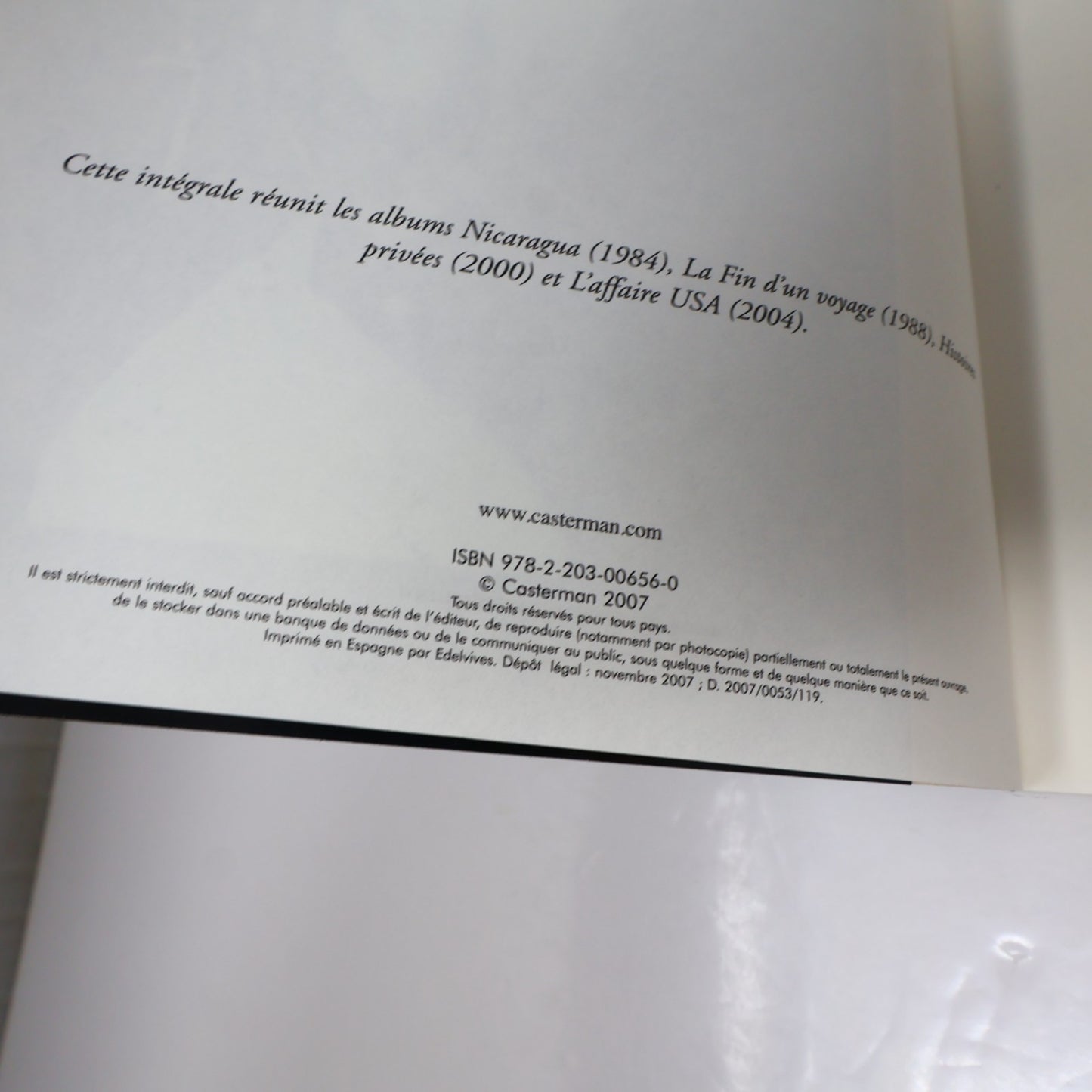 Alack Sinner Intégrale #2 L'Âge des Désenchantements Munoz/Sampayo 2007 PB Bd