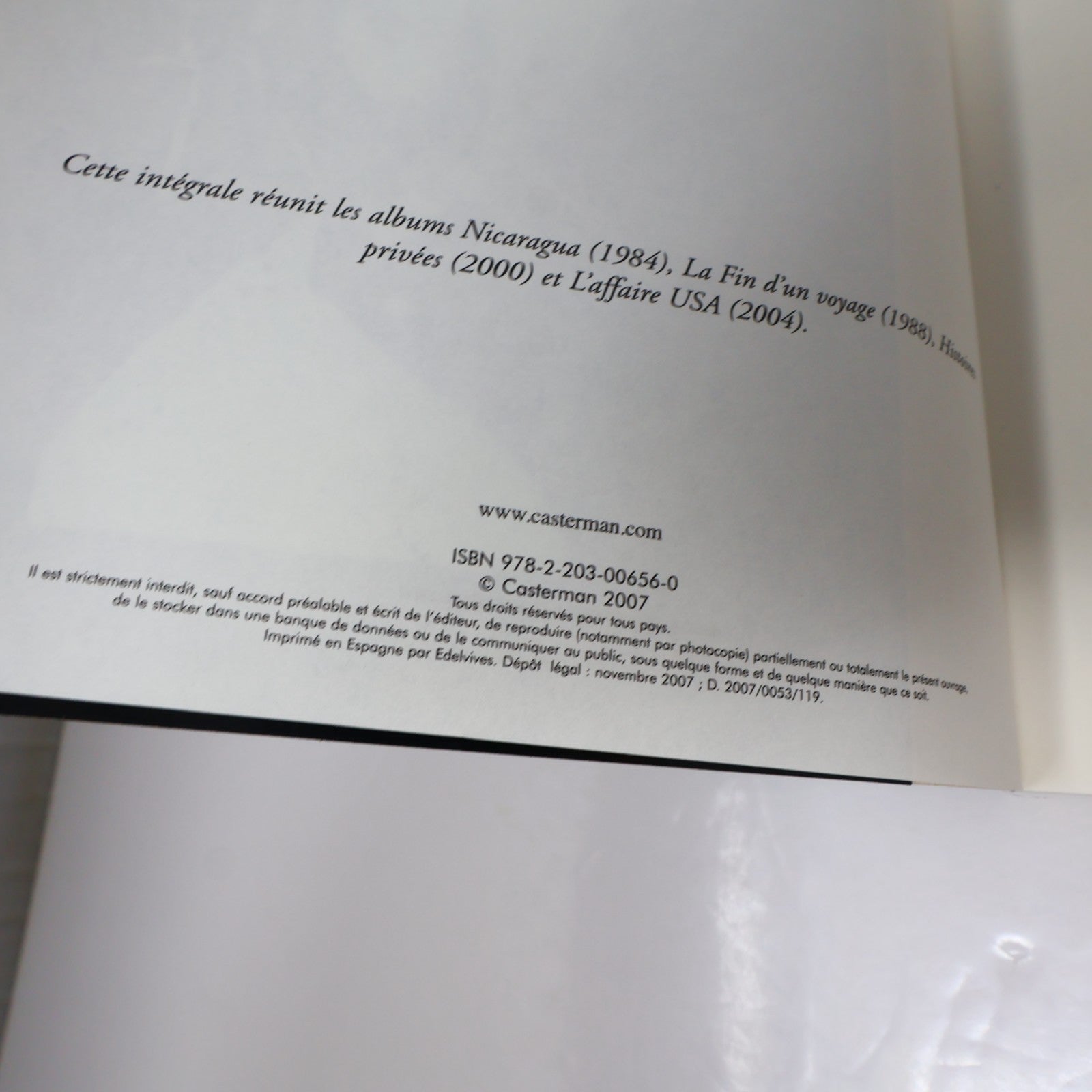 Alack Sinner Intégrale #2 L'Âge des Désenchantements Munoz/Sampayo 2007 PB Bd