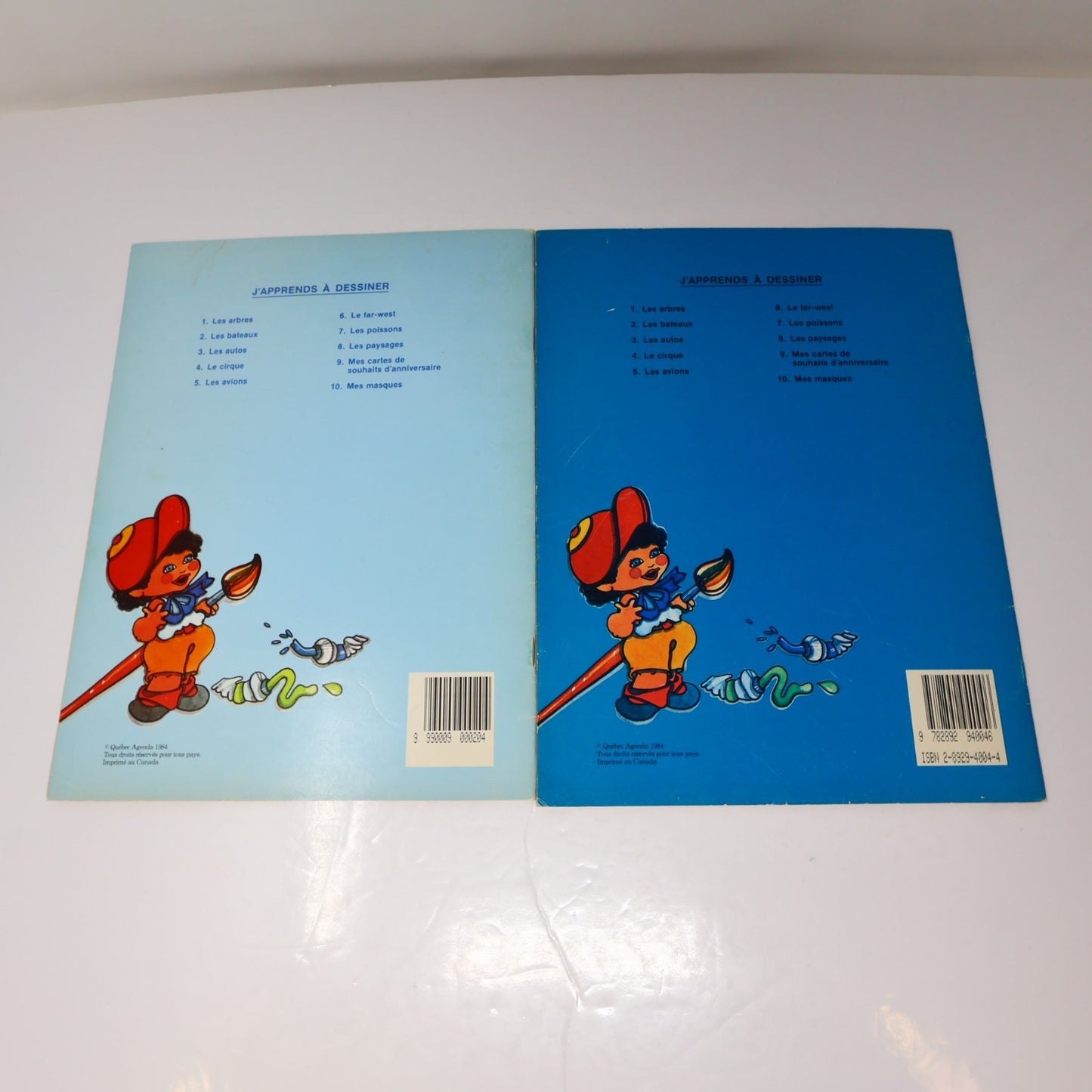 J'Apprends à Dessiner Lot 7 Livres à Colorier Québec Agenda Poissons/Espace 1984