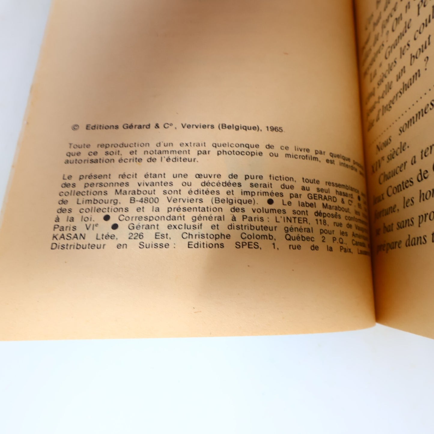 1971 La Cité de l'Indicible Peur Jean Ray Marabout Fantastique Horreur Thriller