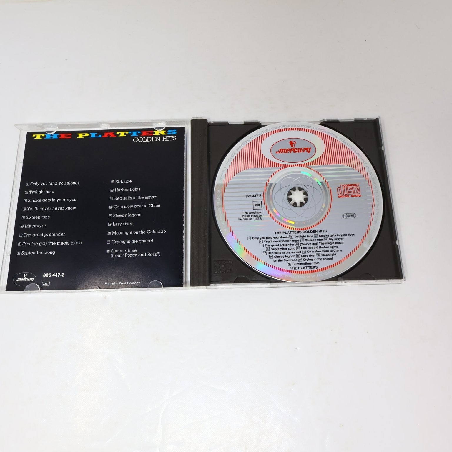 The Platters Golden Hits CD 1986 Digital Remaster Doo Wop Mercury Only You