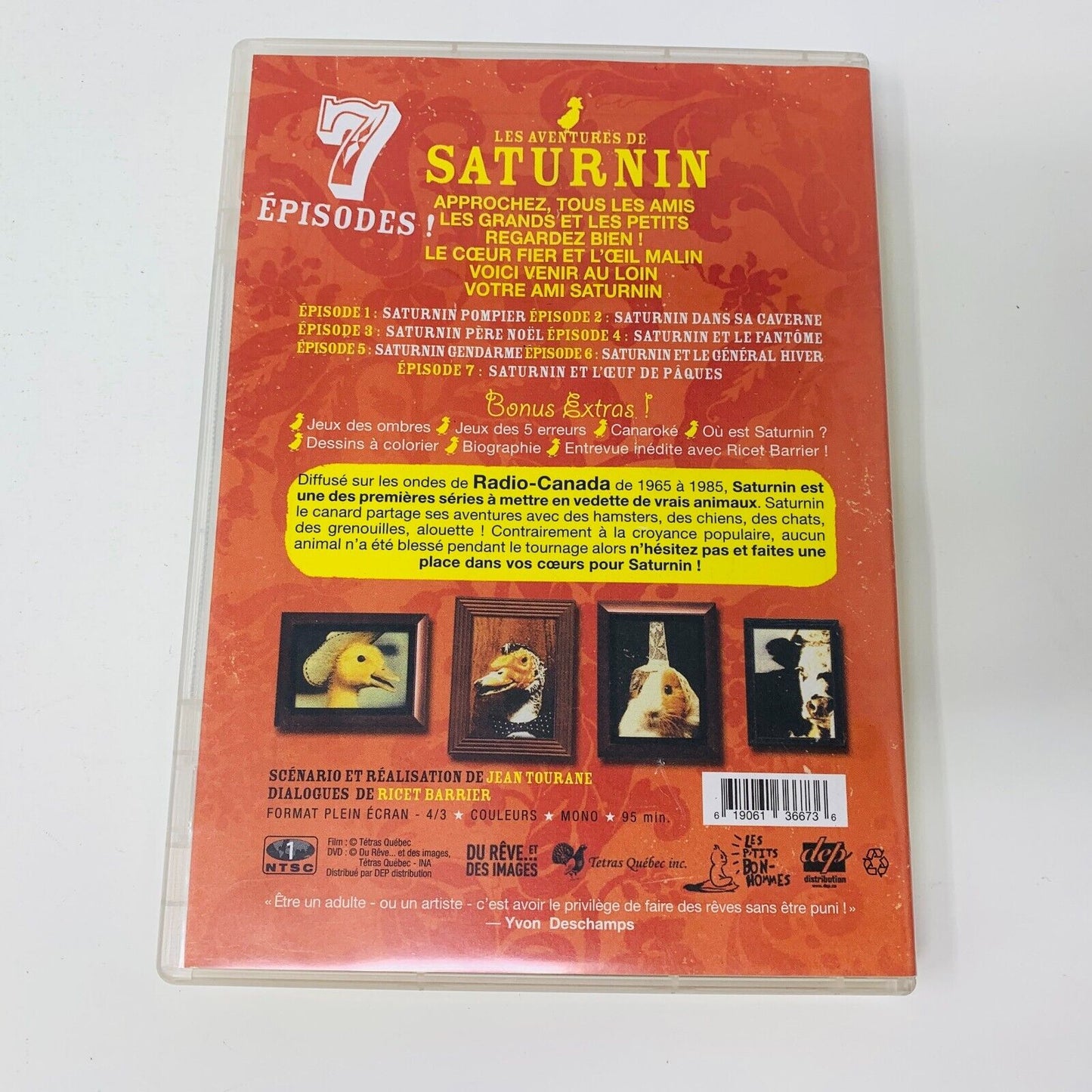 Les Aventures de Saturnin le Canard Version Française Enfants DVD Testé Region 1