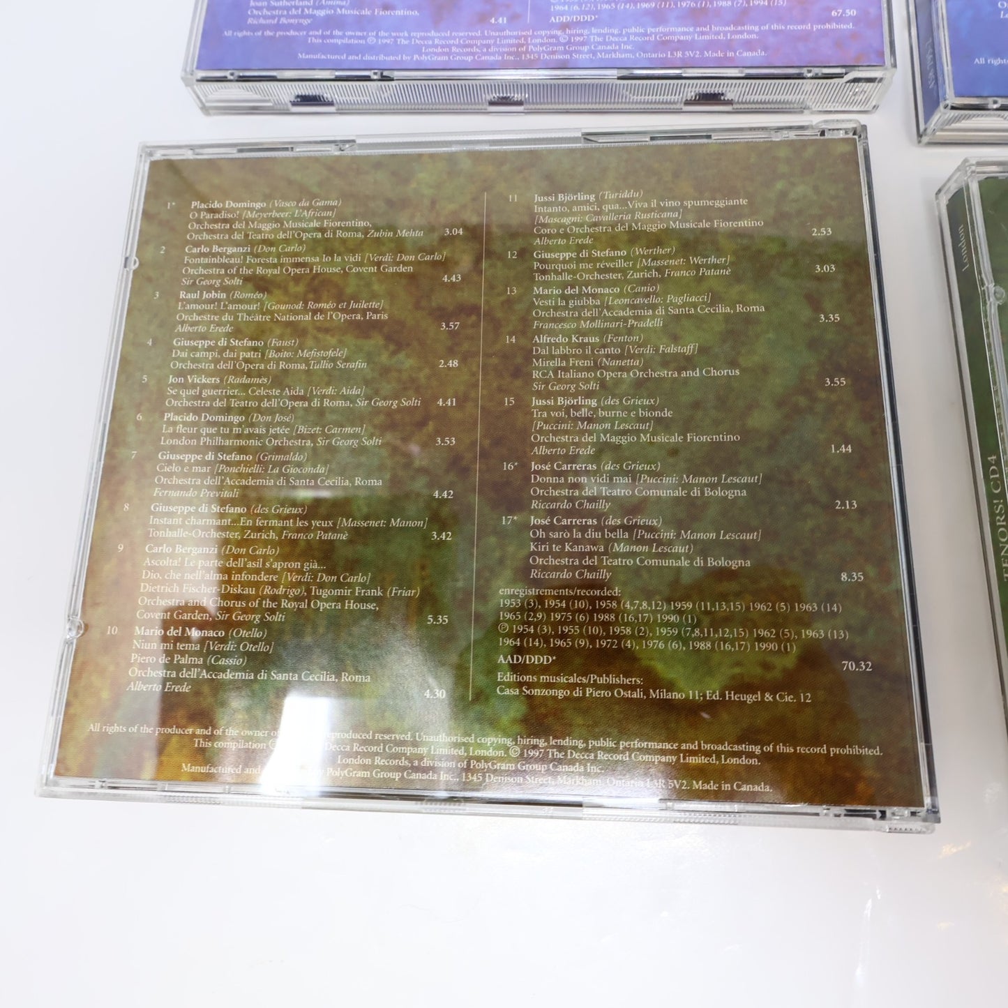 Tenors! 4 CDs Box Set 64 Selections Carreras/Domingo/Raul Jobin London 458 795-2