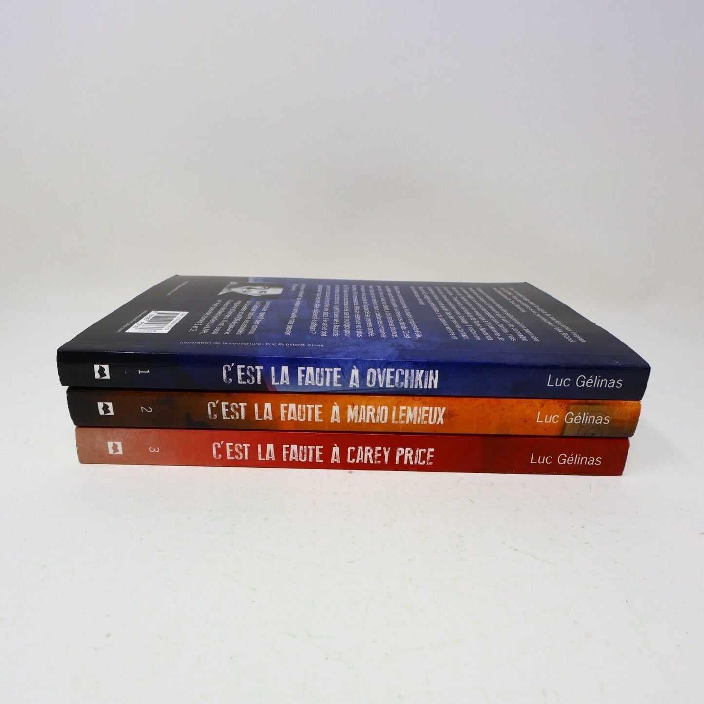 Lot 3 C’Est la Faute à Ovechkin Mario Lemieux Carey Price Luc Gélinas Livres PB