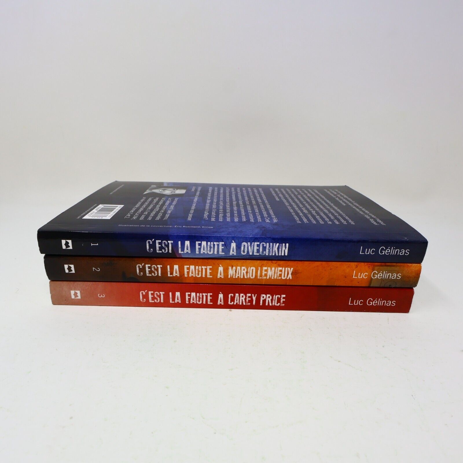 Lot 3 C’Est la Faute à Ovechkin Mario Lemieux Carey Price Luc Gélinas Livres PB