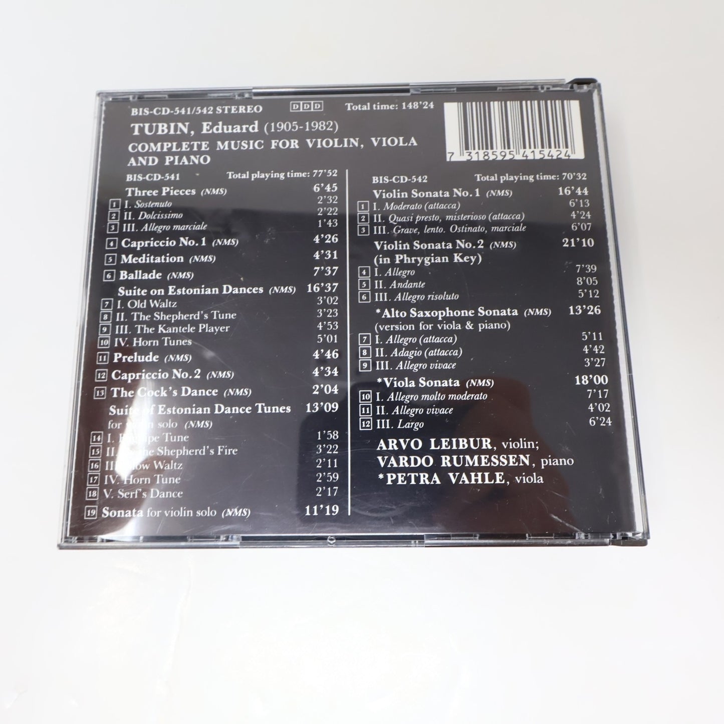 Eduard Tubin 10 CD Lot BIS Complete Violin-Viola-Piano/Symphonies #1-10 N. Järvi