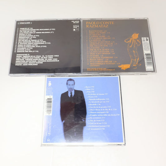 Paolo Conte 3 CD Lot Razmataz/Una Faccia in Prestito/En Concert Jazz World Music