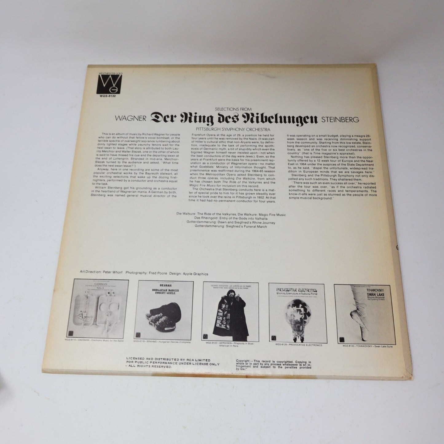 Wagner Steinberg Selections From Der Ring Des Nibelungen Record Vinyl WGS-8130