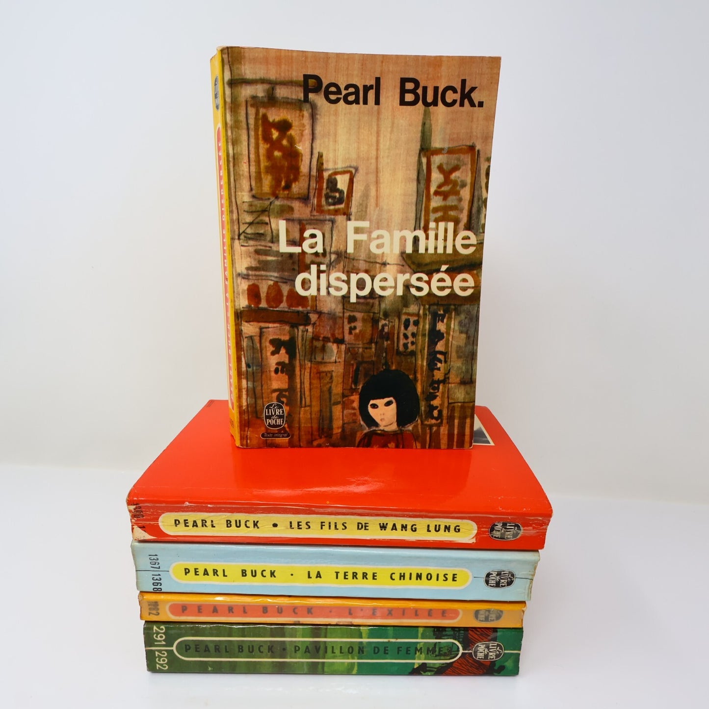 Pearl Buck Lot 5 Livres Poche Famille Dispersée/Fls de Wang Lung/L'Exilée French