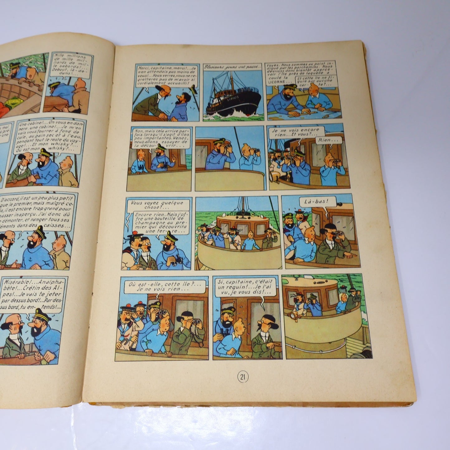 Tintin Le Trésor de Rackham le Rouge Hergé Casterman 1955 B12 Belgique Français