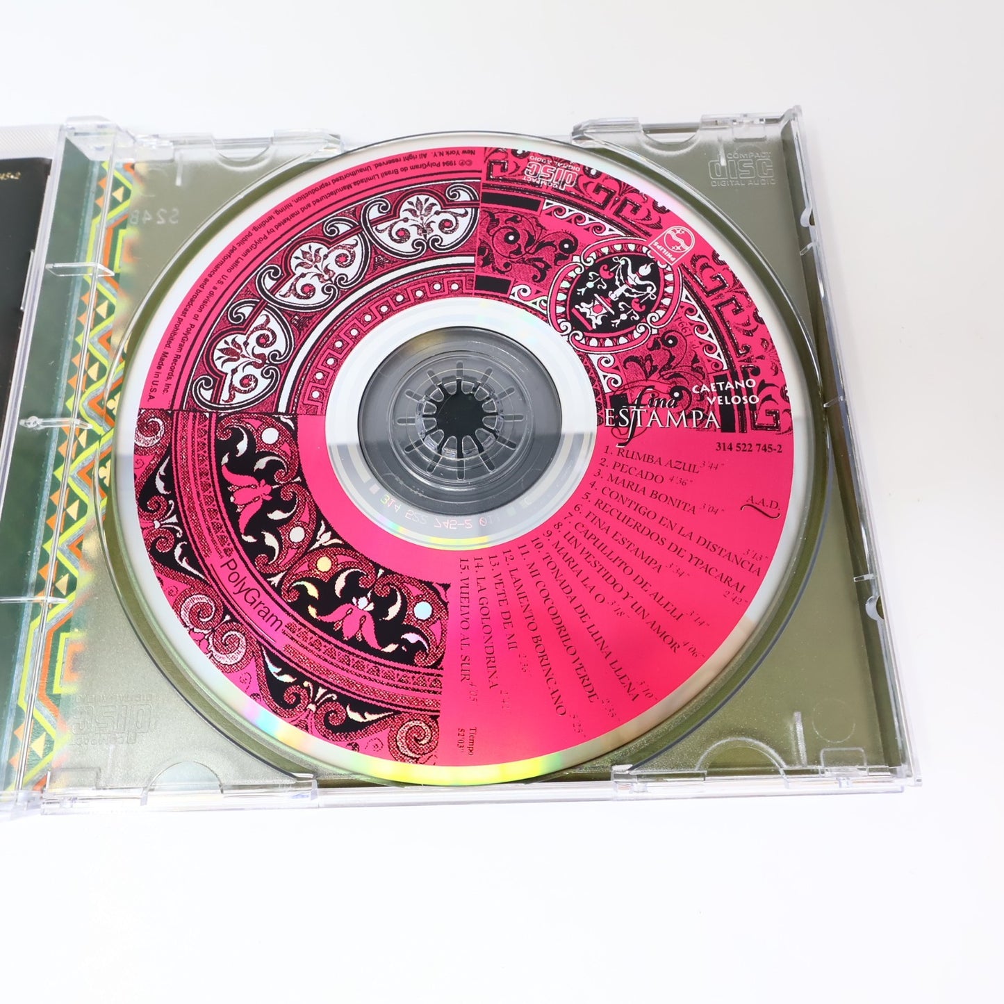 Fina Estampa CD Caetano Veloso Polygram 1994 Latin 314 522 745-2 90s