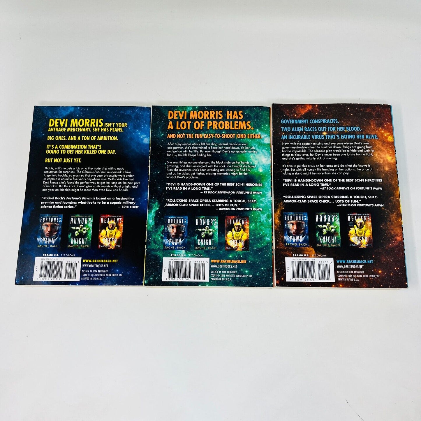 Paradox #1-2-3 Complete Series by Rachel Bach Paperback Fortune's Pawn Books Lot
