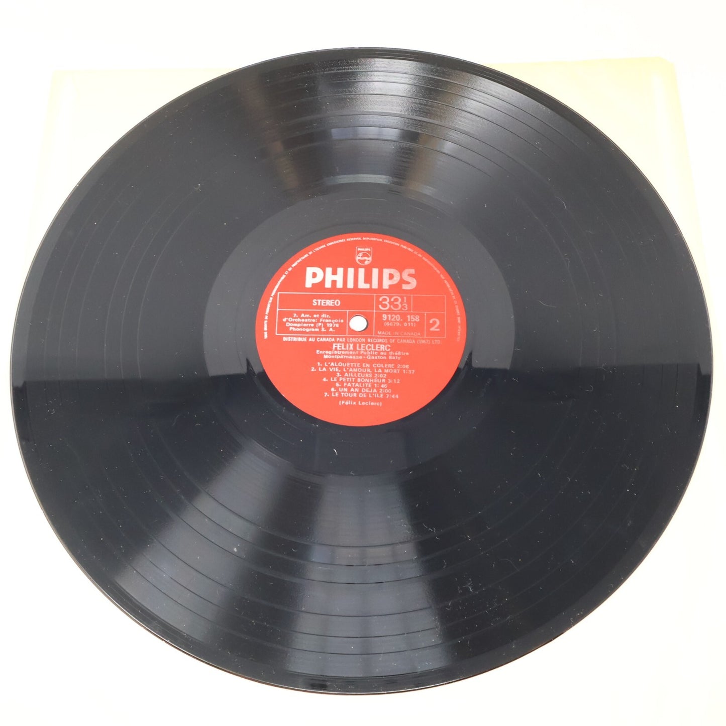 Félix Leclerc Lot 4 Disques Mon Fils/Chansons Dans La Mémoire Longtemps Record