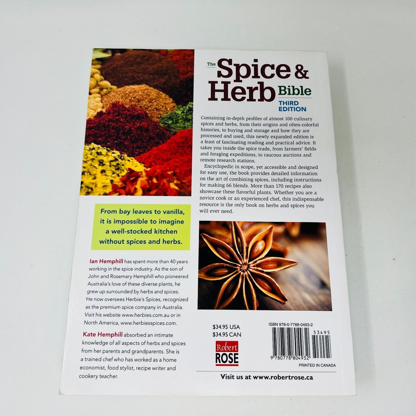2014 The Spice and Herb Bible 3rd Ed. by Kate & Ian Hemphill Paperback Recipes