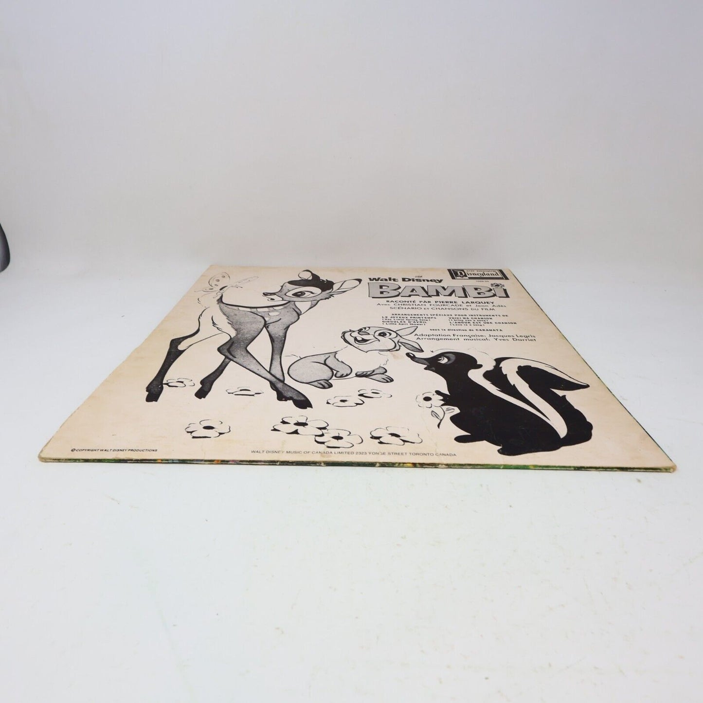 Walt Disney Bambi Raconté par Pierre Larquey LP Disque DF-1009 Français French