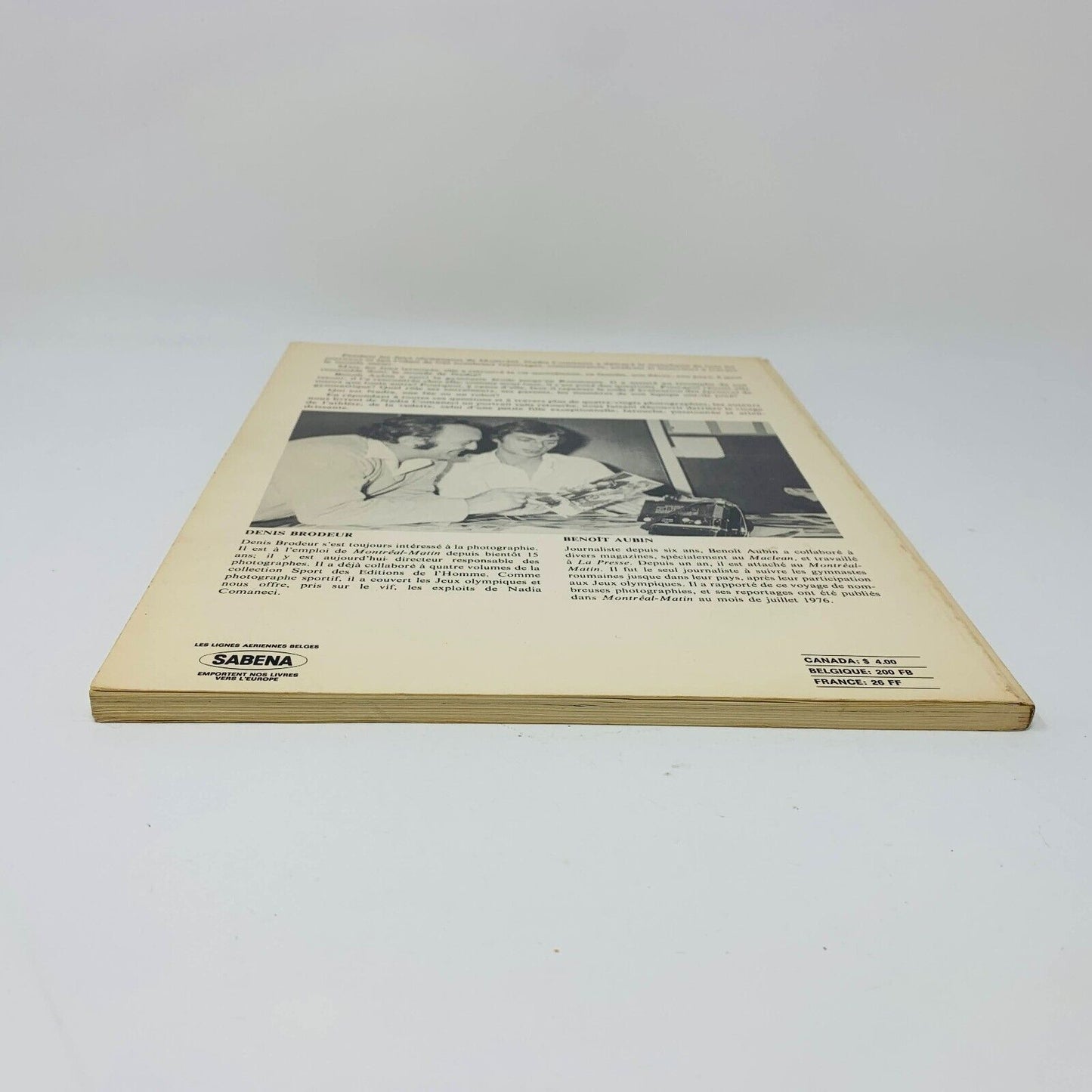1976 Nadia Comaneci Collection Sport Livre Gymastique Montréal Olympique Aubin