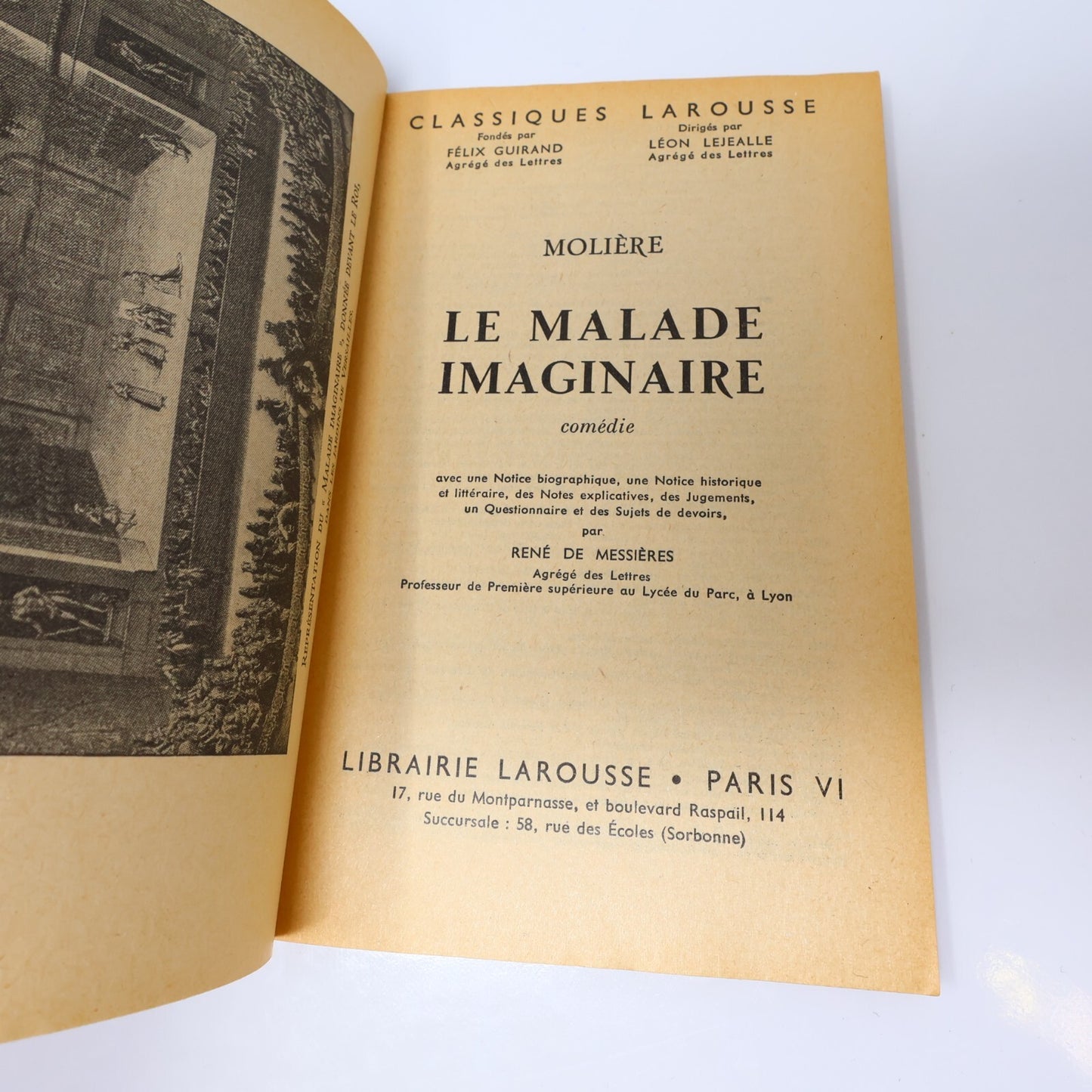 Classiques Larousse Lot 8 Livres Molière/Corneille/Bossuet/Musset/Chateaubriand