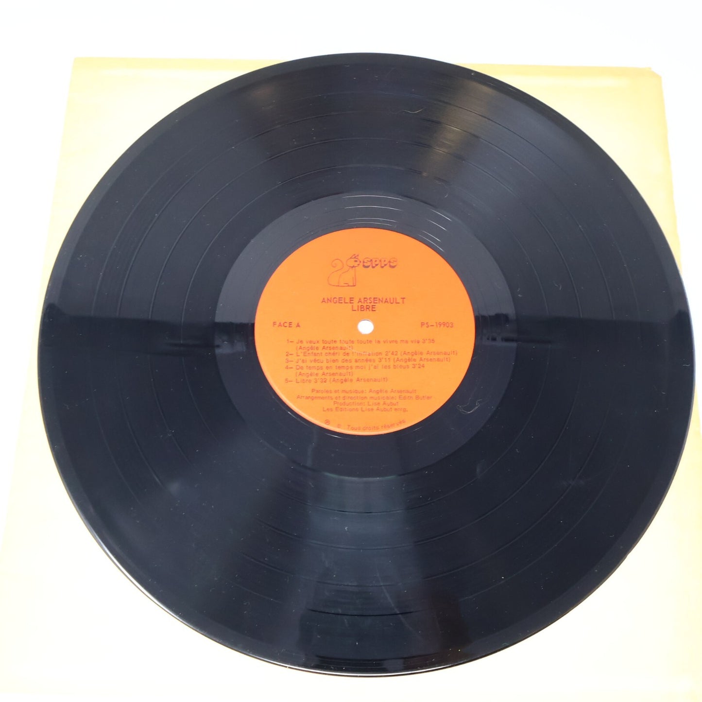 Angèle Arsenault Lot 2 Disques Record Moi J'mange Libre/Y'a Une Étoile Pour Vous