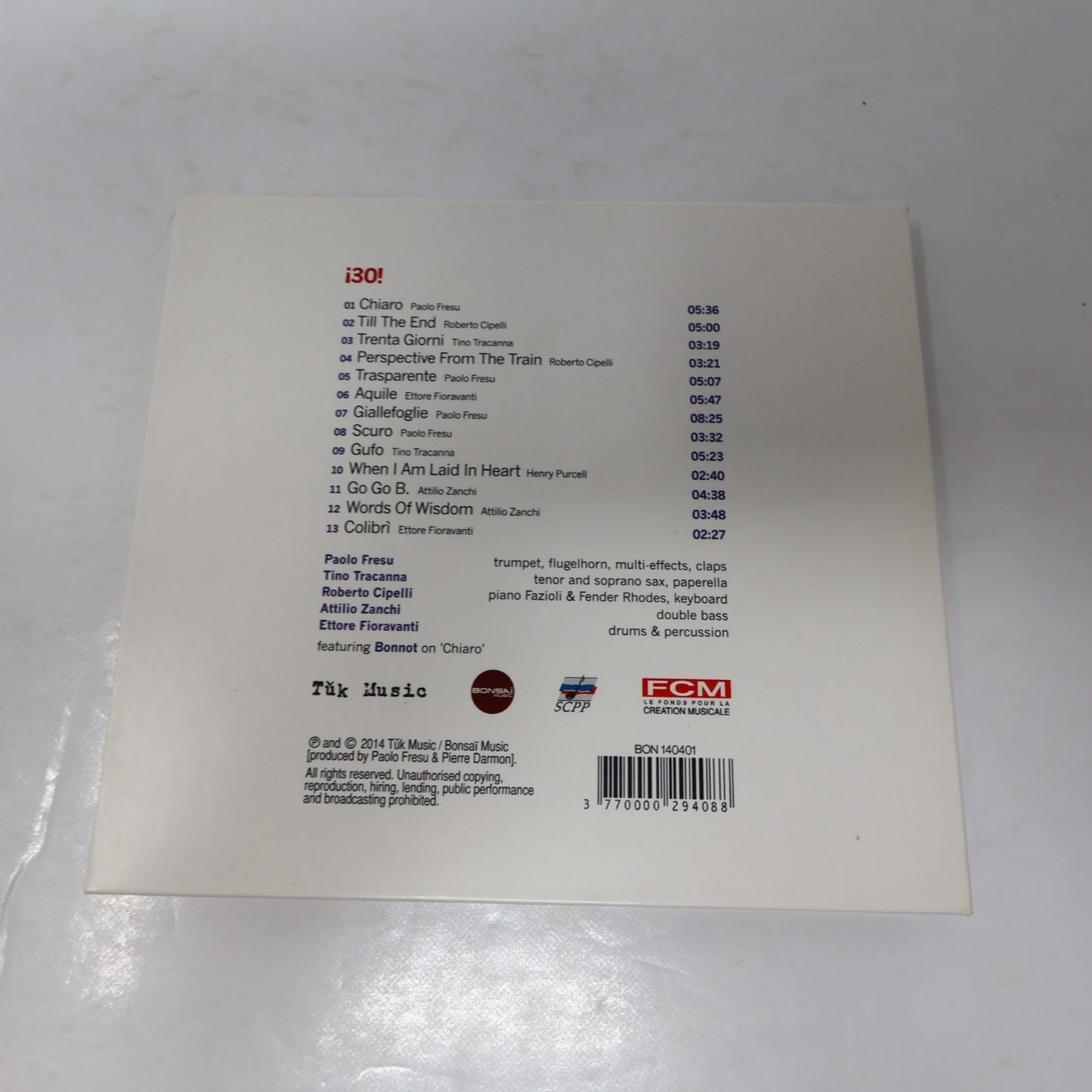 Paolo Fresu 3 CD Lot Vinodentro/İ30!/Mare Nostrum Tested Contemporary Jazz