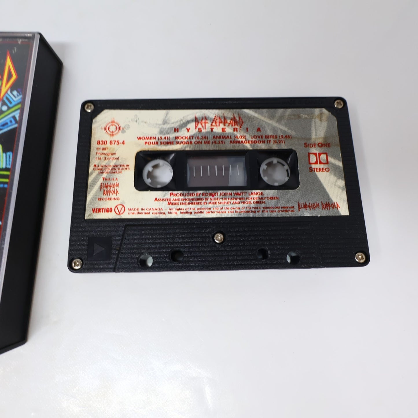 Def Leppard 2 Cassettes Lot Hysteria/Pyromania Vertigo 80s Pour Some Sugar On Me