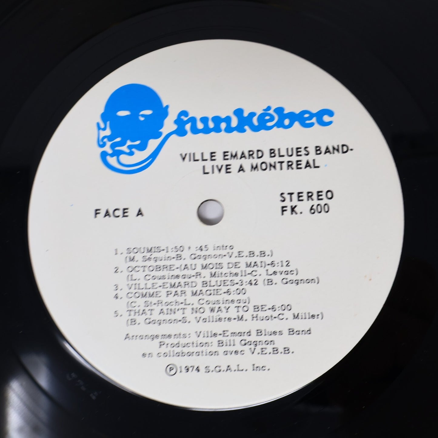 Ville Emard Blues Band Live À Montréal 1974 Disque 2x LP Record Vinyl Jazz/Rock
