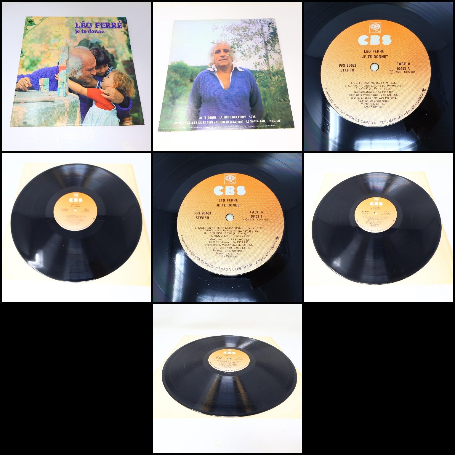 Léo Ferré Lot 10 Disques LP Record Amour Anarchie #1-2/Ludwig/Je Te Donne/Frime
