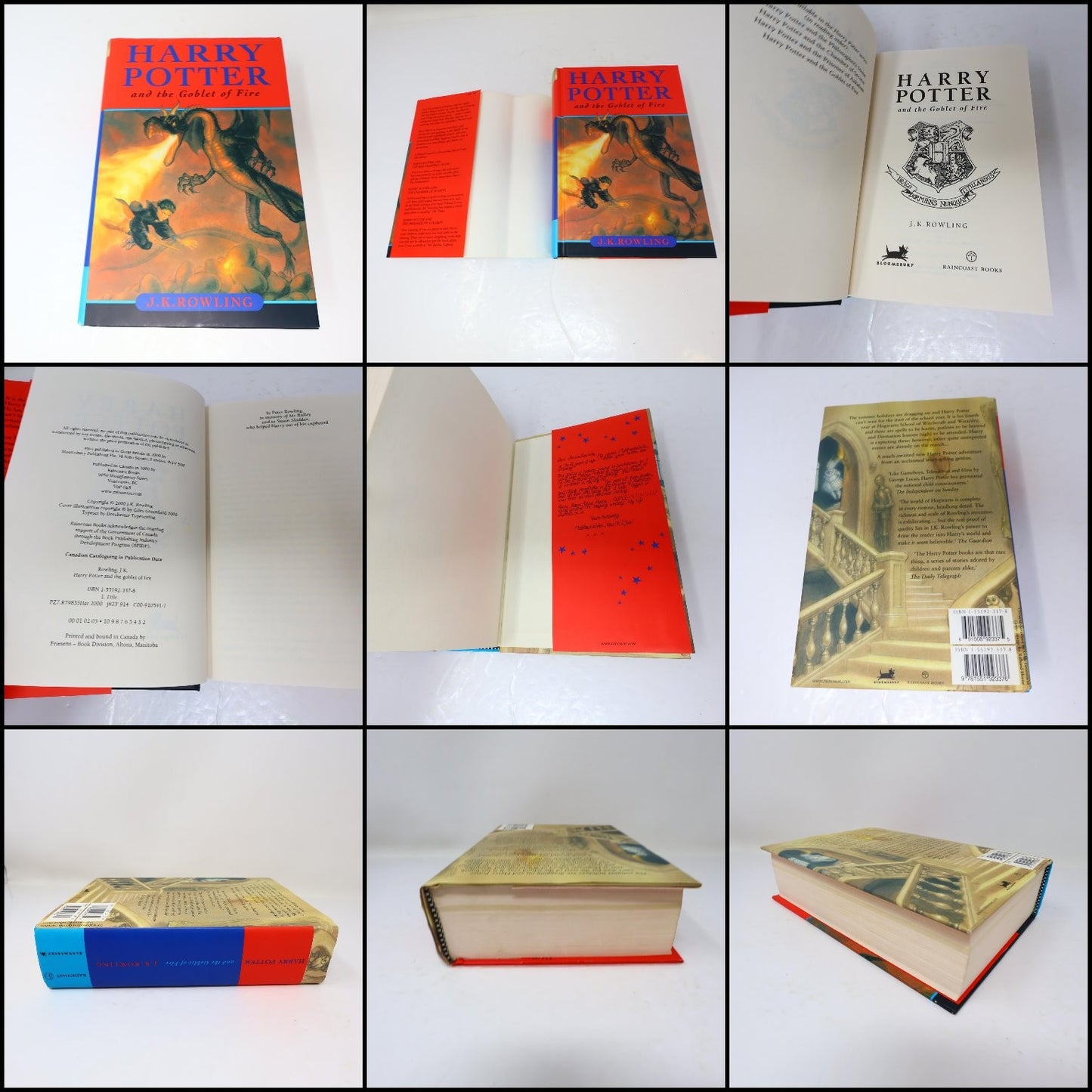 Harry Potter 1-7 Complete Set Books Lot Raincoast/Bloomsbury Rowling Hardcover