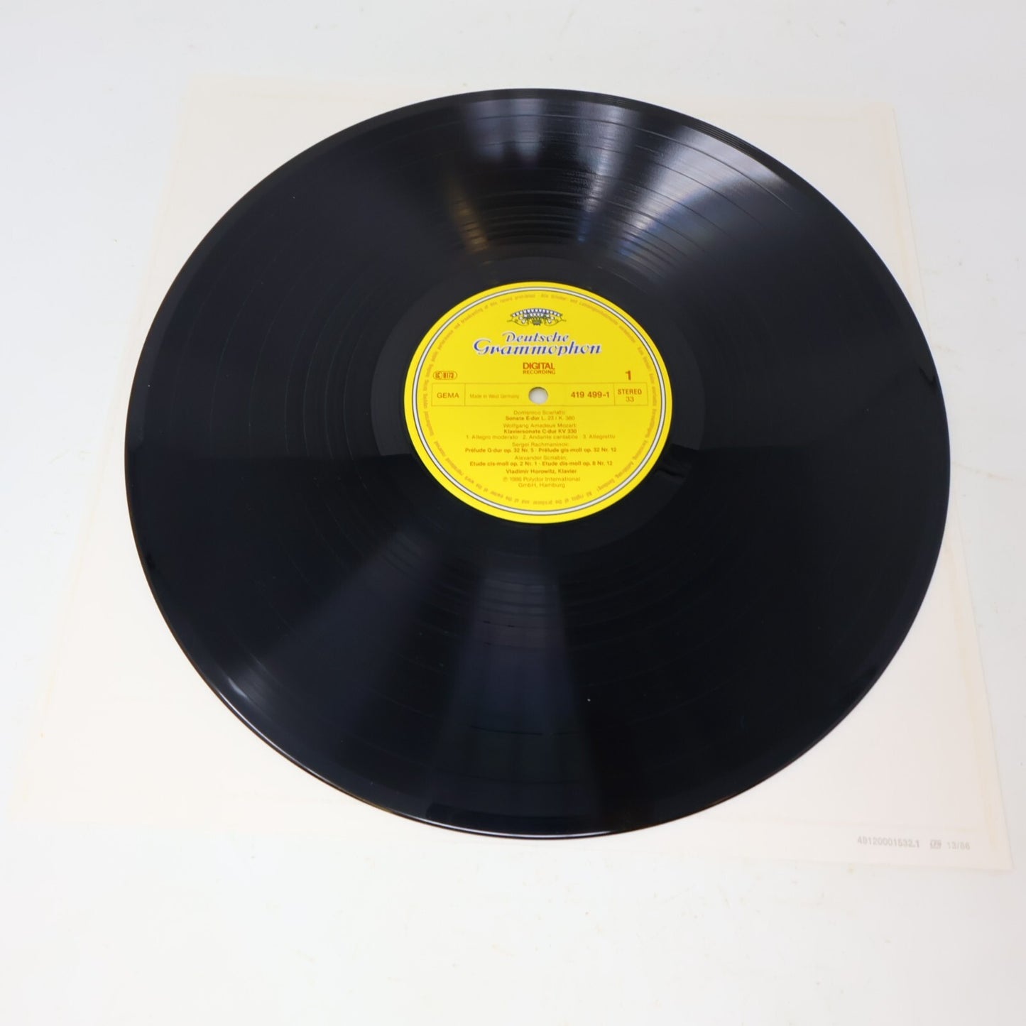 Horowitz In Moscow LP Record Vinyl 1986 Deutsche Grammophon 419 499-1 Piano