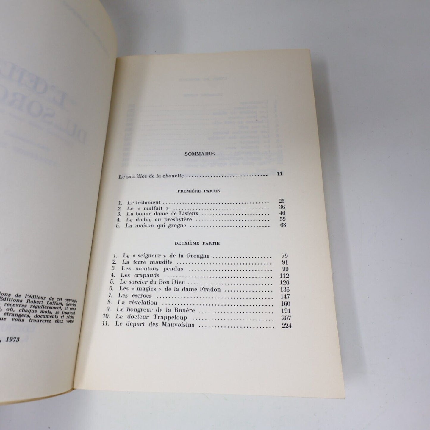 1973 L'Oeil du Sorcier Philippe Alfonsi Patrick Pesnot Ésotérisme Robert Laffont