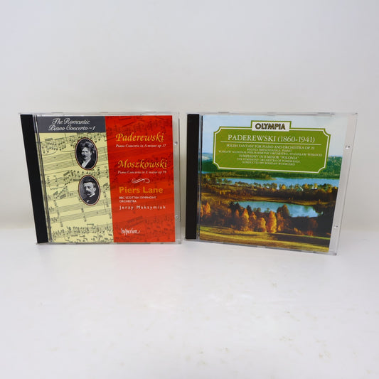 Ignacy Jan Paderewski 2 CDs Lot Piano Concerto/Polonia/Polish Fantasy Maksymiuk