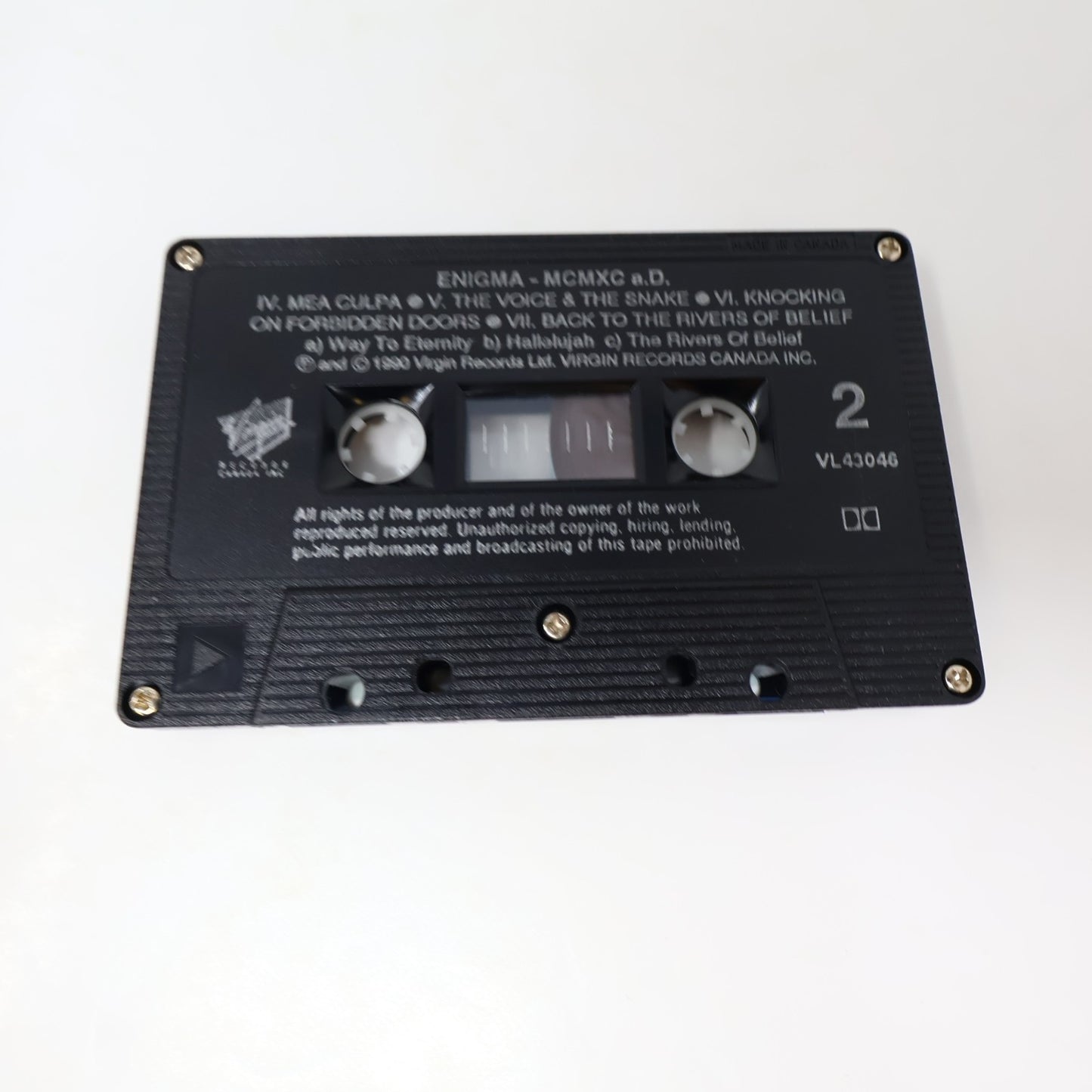 Enigma MCMXC a.D. Cassette Principles Of Lust/Sadeness/Mea Culpa/Hallelujah