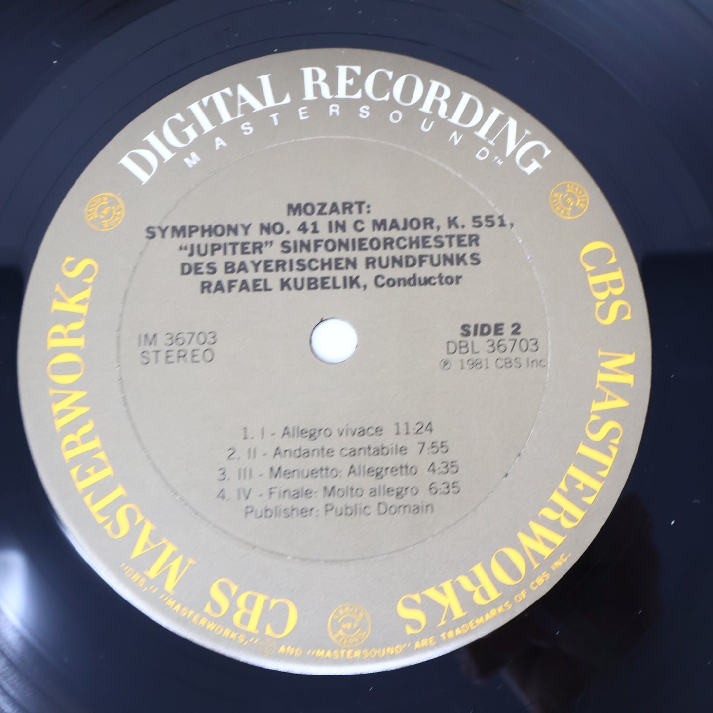 Kubelik/Mozart Symphony #40 K 550 #41 K 551 Bayerischen LP Record Vinyl IM 36703