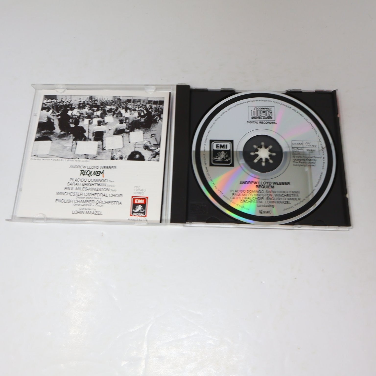 Andrew Lloyd Webber Requiem CD 1985 EMI Classical Lorin Maazel Placido Domingo