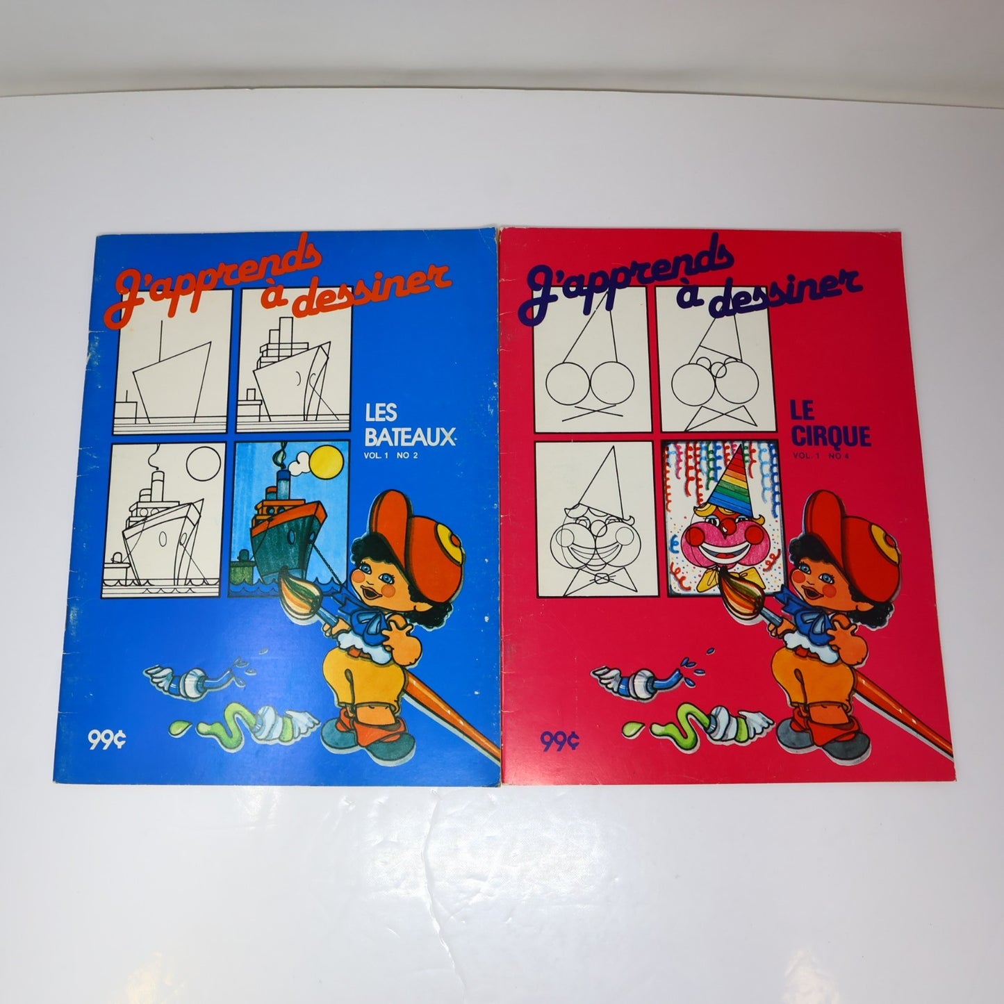 J'Apprends à Dessiner Lot 7 Livres à Colorier Québec Agenda Poissons/Espace 1984