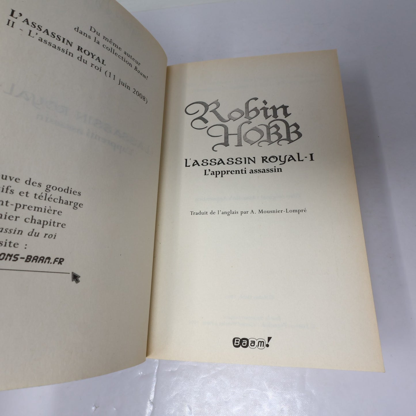 L'Assassin Royal #1-5 Lot 5 Livres Robin Hobb Baam! L'Apprenti Assassin Fantasy