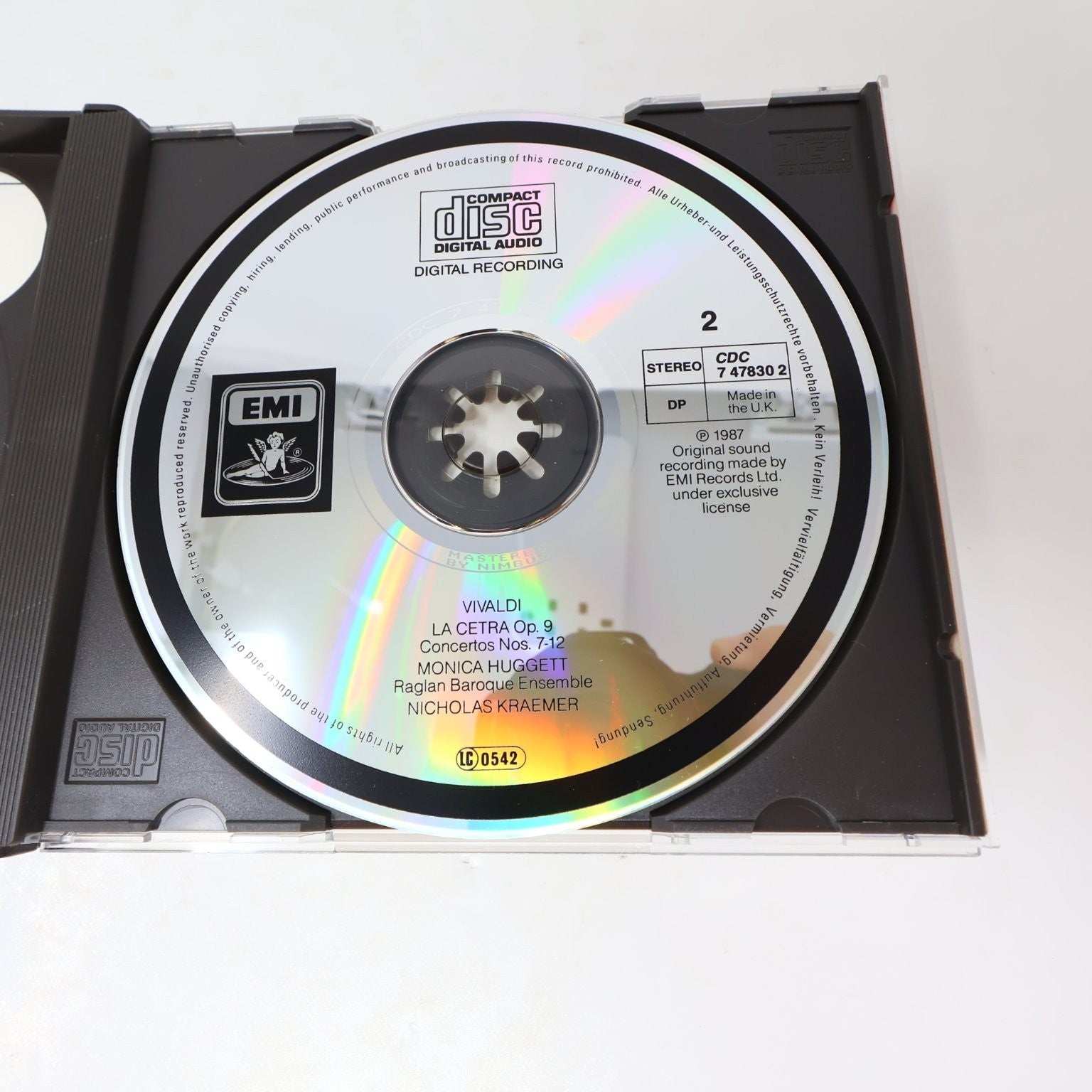 Antonio Vivaldi La Cetra Concertos Op. 9 CD 1987 2CD Baroque EMI Digital