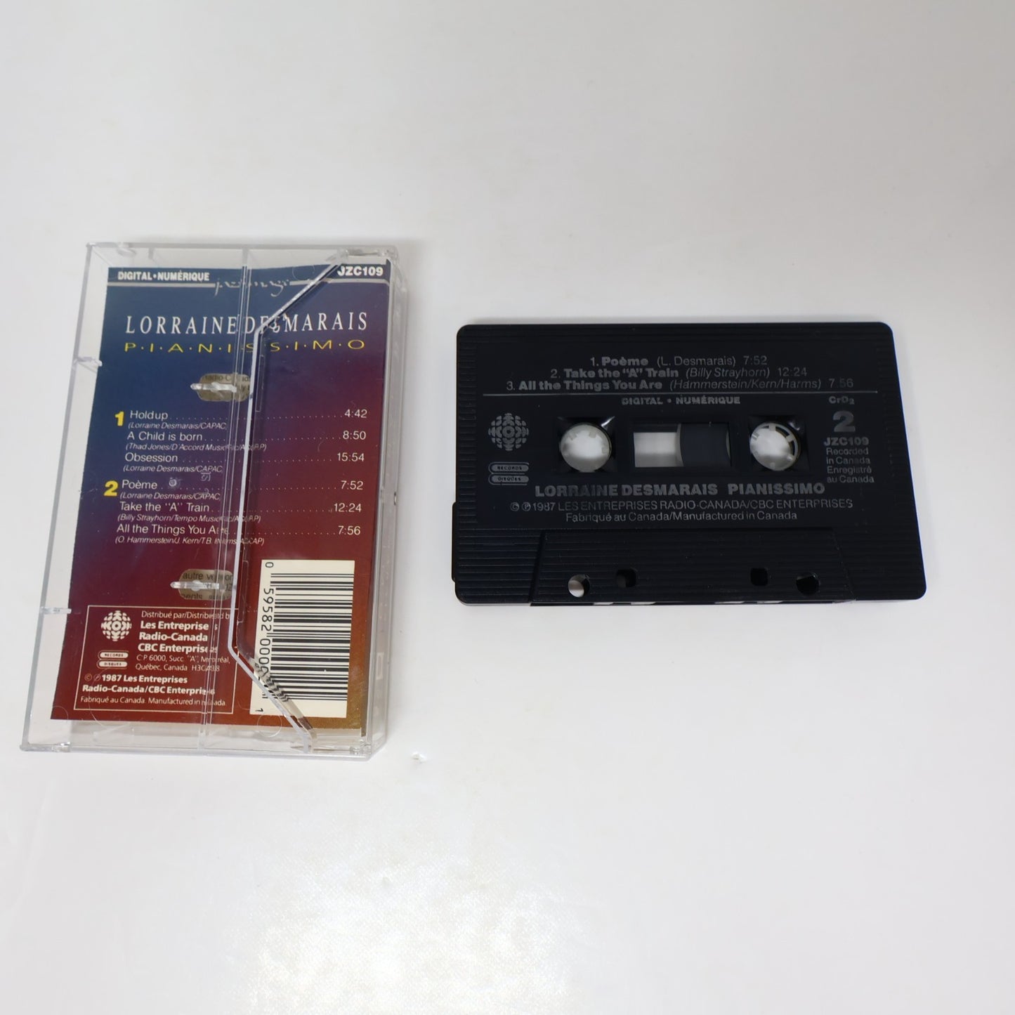 Lorraine Desmarais 2 Cassettes Lot Pianissimo/Andiamo JazzImage Hold up/Caravan
