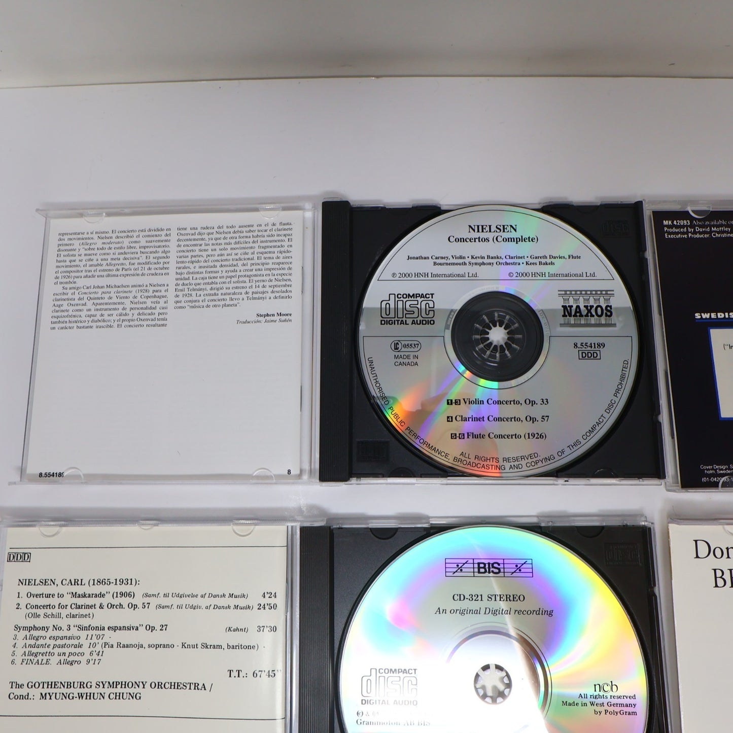 Carl Nielsen 8 CD Lot Symphony 2-3-4-5/Concertos Salonen/Chung/Leaper/Blomstedt