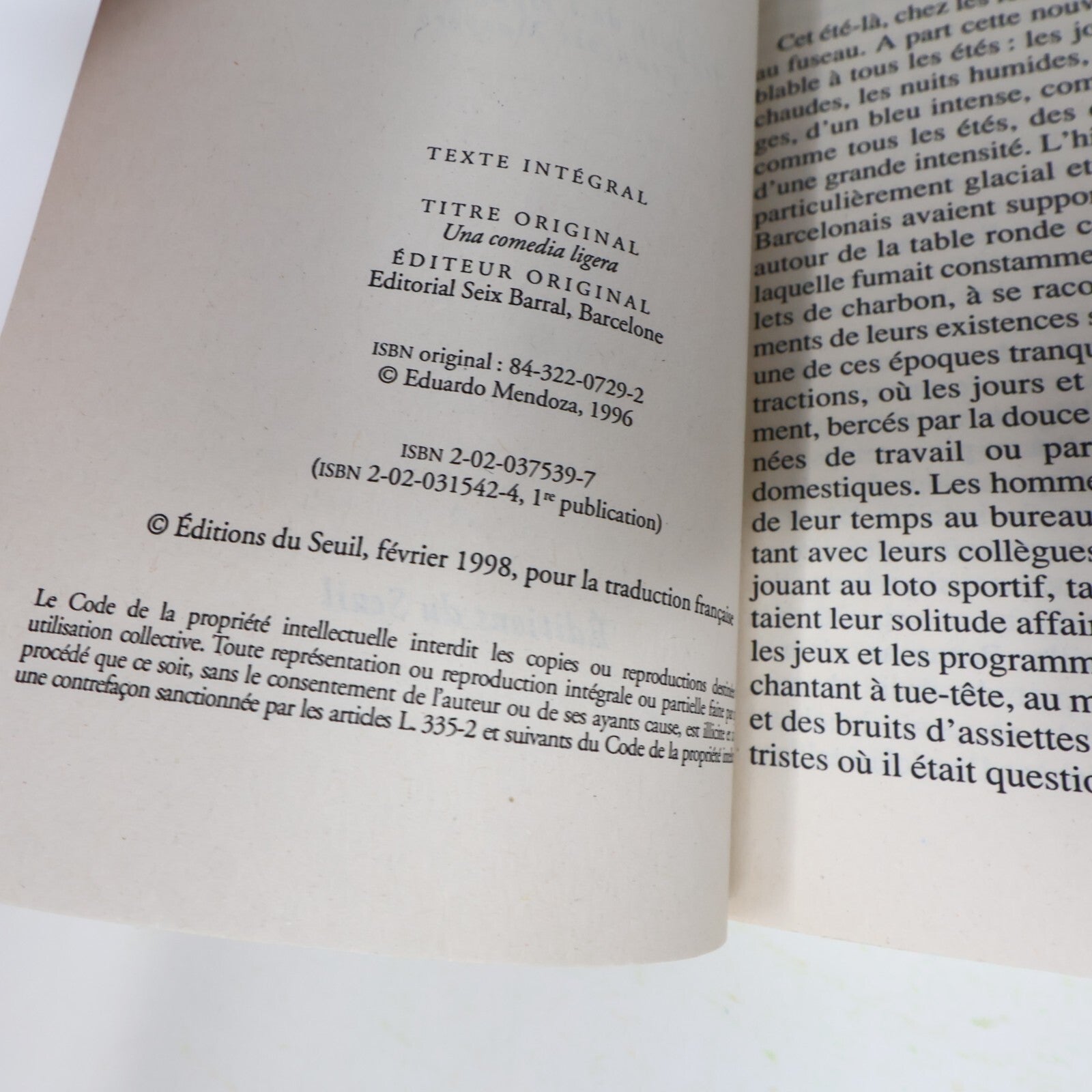 Eduardo Mendoza Lot 2 Livres Le Mystère de la Crypte Ensorcelée/Comédie Légère