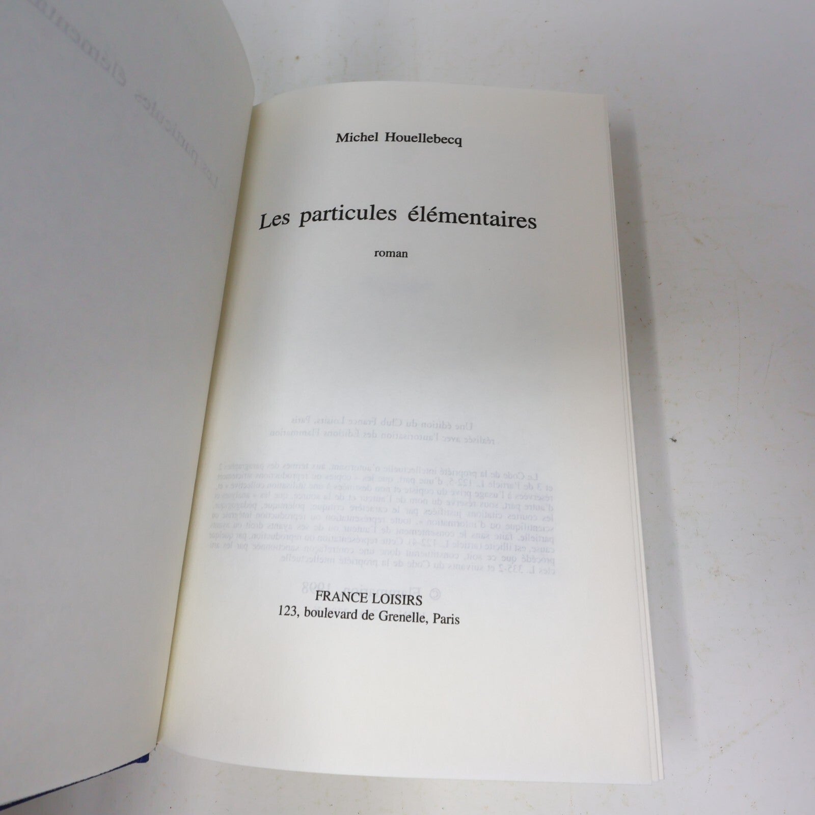 Michel Houellebecq Lot 2 Livres Les Particules Élémentaires/Plateforme Français