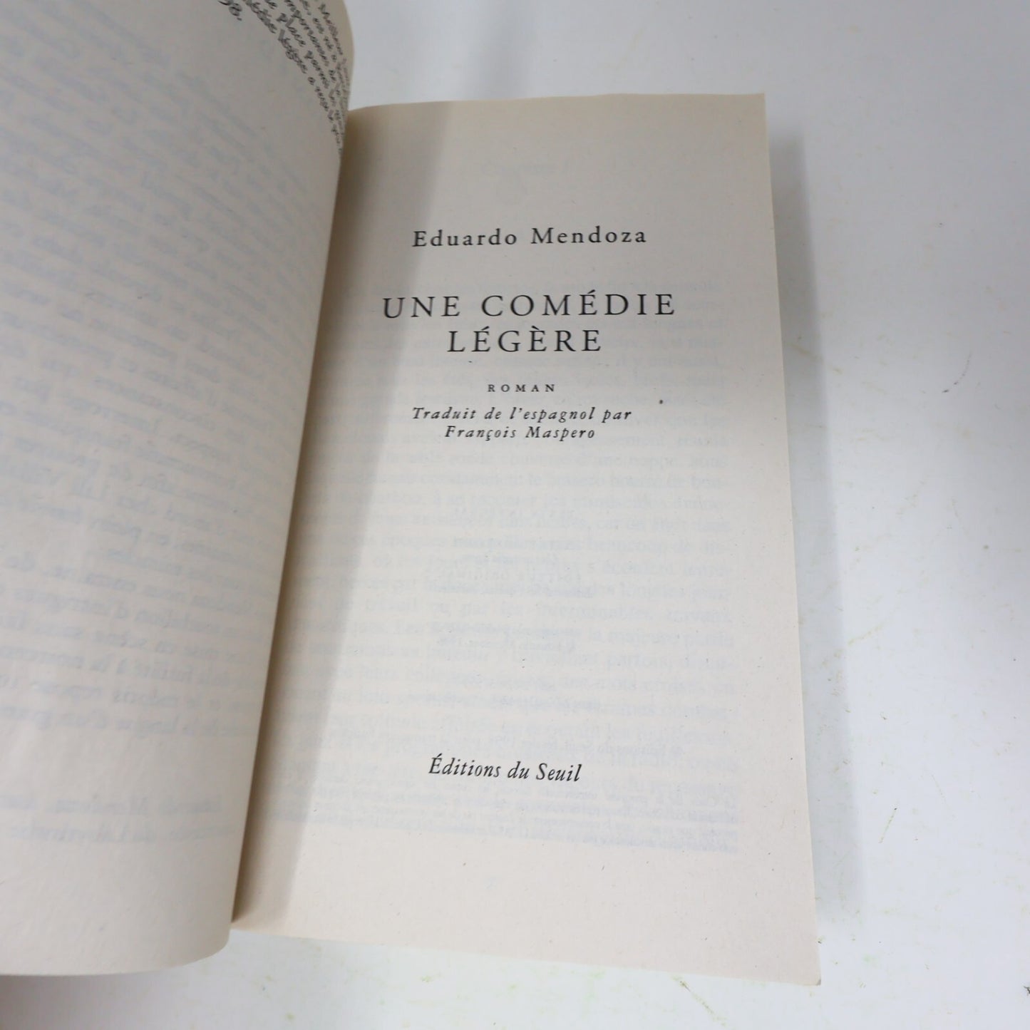 Eduardo Mendoza Lot 2 Livres Le Mystère de la Crypte Ensorcelée/Comédie Légère